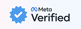 Selo Meta Verified azul com ícone de checkmark